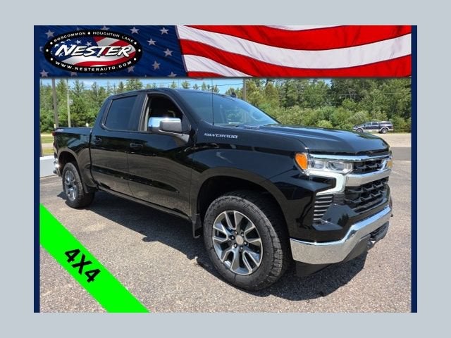 2026 Chevrolet Silverado 1500 LT (2FL) in Black — front three-quarter view