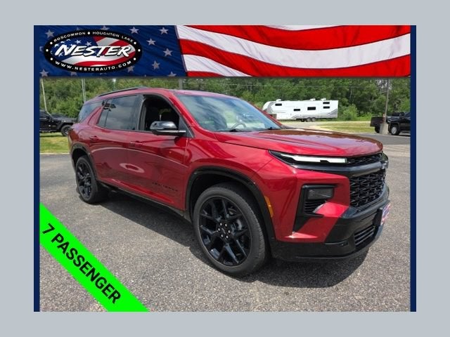 2026 Chevrolet Traverse RS in Radiant Red Tintcoat — front three-quarter view
