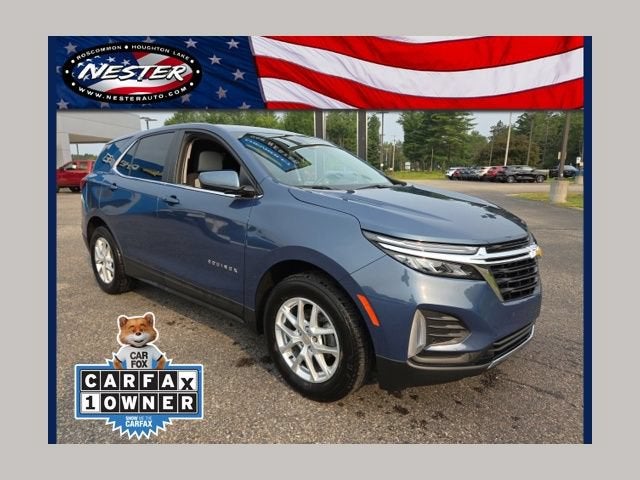 2024 Chevrolet Equinox LT in Lakeshore Blue Metallic — front three-quarter view