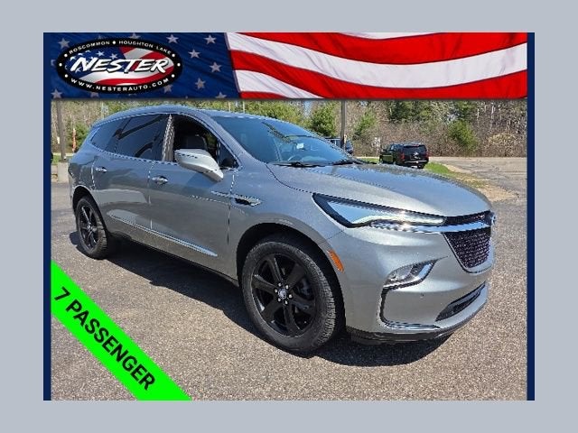 2024 Buick Enclave Essence in Moonstone Gray Metallic — front three-quarter view