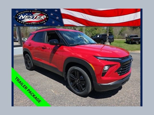 2026 Chevrolet Trailblazer LT in Apex Red — front three-quarter view