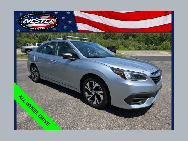 2020 Subaru Legacy Base in Silver — front three-quarter view