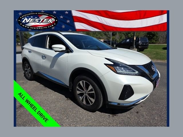 2024 Nissan Murano SV in White — front three-quarter view